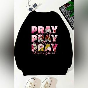 Pray Casual Crew Neck Long Sleeve Sweatshirt
-Final price -